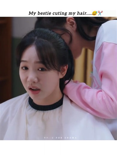 My bestie cuting my hair...😅✂️ chinese drama in hindi 🥰 status 🔥__Our Secret__#kdrama #funny #shorts#wolverine.yt0