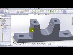 Plummer Block Video Tutorial SolidWorks Part 01 - Casting