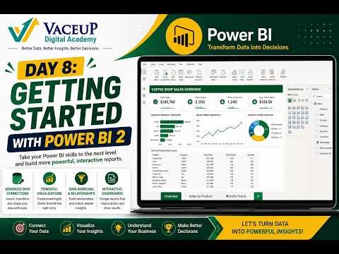 Day 8: Getting Started With Power BI 2 | Building Interactive Reports & Data Visualizations