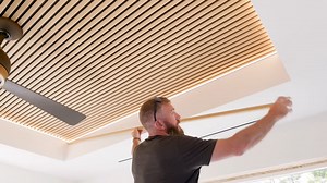 What makes this tray ceiling upgrade perfect for DIY homeowners