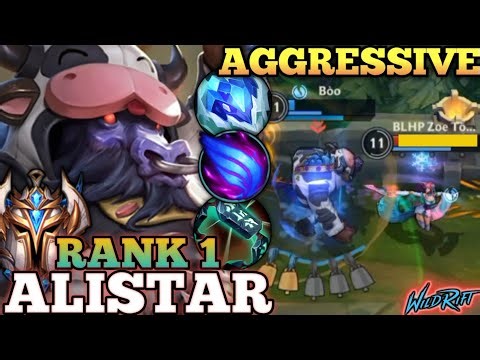 ALISTAR AGGRESSIVE CROWD CONTROL EXECUTION! BEST TANK BUILD - TOP 1 GLOBAL ALISTAR BY Bòo- WILD RIFT
