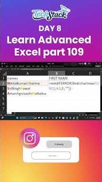 Free Advanced Excel Course 🚀 Part 109 | Learn and get a job 💼 #shorts #exceltips