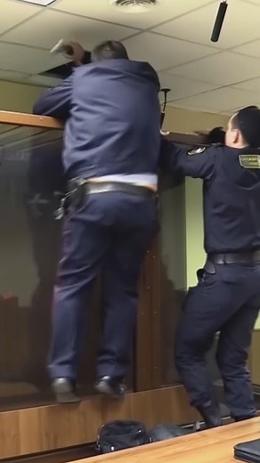 2.1M views · 8.1K reactions | A man ATTEMPTS a COURTROOM ESCAPE through the ceiling! | Court Cam | Facebook