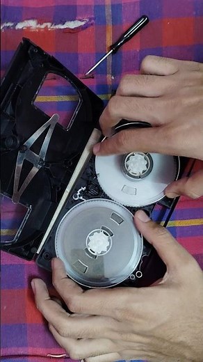 Hand winding Old Fungus Coated VHS Tape Restoration #vhs #vhstapes #vcr #retrotech #restoration