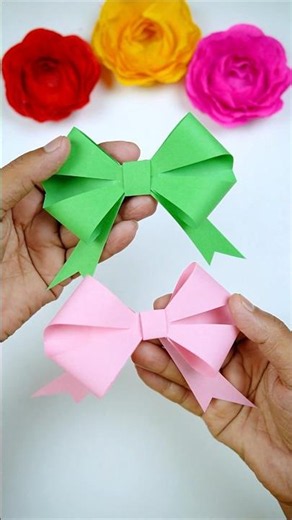 Easy Paper Bow 🎀 | DIY Paper Bow Tutorial #Shorts