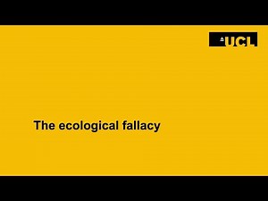 The ecological fallacy