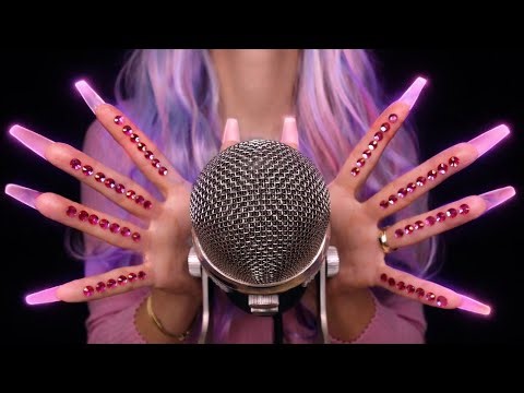 HYPNOTIC ASMR ✨ Deep Sleep Mic Scratching 💜 Decorated Nails & Gems