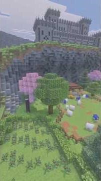 I built these custom cliffs in Minecraft #minecraft #survival #cliffs #tour