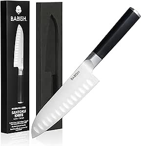 Babish High-Carbon 1.4116 German Steel Cutlery, 6.5" Santoku Kitchen Knife
