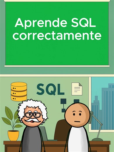 Larry pensaba que aprender SQL era memorizar comandos… hasta que el Profesor SQLero le soltó la regla número 1: primero entiende el problema. Si tú también empezaste con SELECT * como desesperado, este video es para ti. #SQL #Problema #Data #MundoDeDatos #MachineLerni