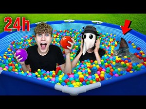 24 STUNDEN in XXL BÄLLE BAD POOL unter WASSER EINGESPERRT CHALLENGE!!