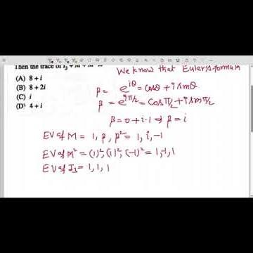 application of Euler's formula in matrix