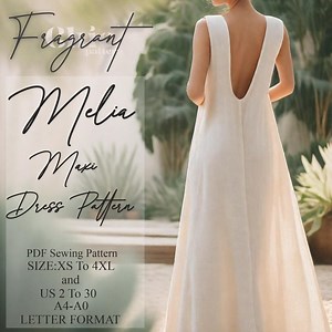 Backless Dress Pattern, Maxi Dress Sewing Pattern, Women Dress Sewing Pattern, Prom Dress Pattern, Linen Dress, PDF Digital Sewing Pattern - Etsy