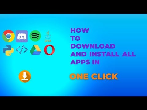 How to Download and Install All apps in One Click