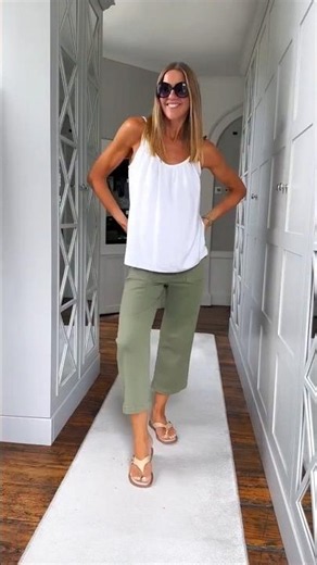 The Sage Cargo Trouser: White Cami or Tonal Field Jacket — Two Ways to Wear It #fashiontrends #ootd