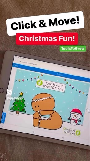 Tools to Grow®, Inc. on Instagram: "Christmas Click & Move! Boom Learning Activity. This is found in our shop 🛒 or on Boom Cards 💻 #pediPT #exercise #pediatricPT"