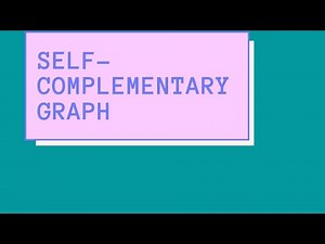 Complement Of A Graph || Self-Complementary Graph || Union and Intersection Of two Graphs.
