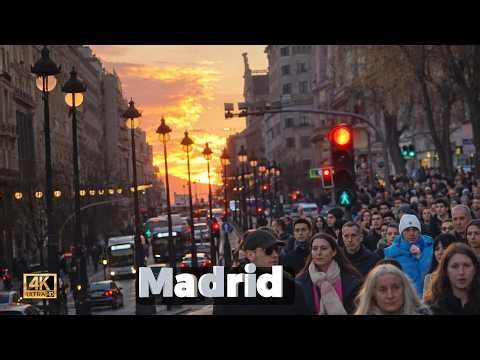 Last Day in Madrid — I Tried to Walk a Full Circle Around the City Center 🇪🇸 l 4K HDR