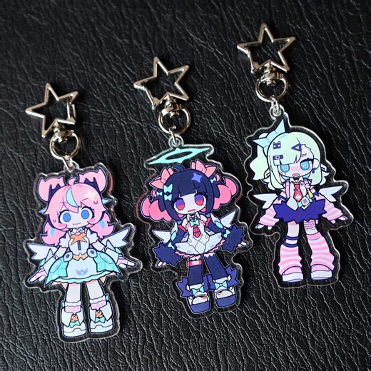 Zenless Zone Zero Sunna Nangongyu Aria Acrylic Keychain, Chibi Anime Characters With Star Charm, Angels of Delusion Gift for Fans - Etsy