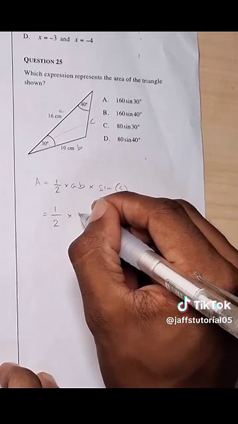 2013 Grade 10 Math Exam Q25 Explained