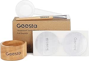 GEESTA Reusable Aluminum Foil Seals Kit Compatible with Nespresso Vertuoline Capsules