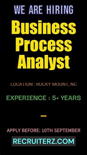 Business Process Analyst #jobs #jobsearch #computerprogrammer #softwareengineer