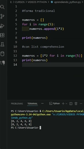 Comprensiones de listas en Python