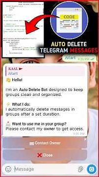Auto Delete Telegram Message || Source Code || Telegram Message Delete Bot 🤖