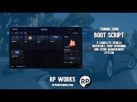 RPWorks Boot System | Realistic Vehicle Equipment for FiveM | Coming Soon