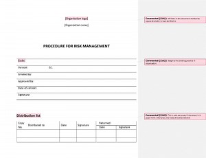 Procedure for Risk Management [ISO 13485 templates]