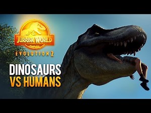 HUMANS vs All Carnivores Dinosaurs and Flying Reptiles - Jurassic World Evolution 2 | 4K