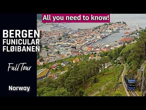 [4K] Bergen Funicular Fløibanen Tour 2025 | Fløibanen Funicular | Mount Fløyen | Burgen Norway