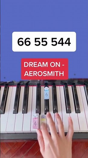 🤩Dream On🌟- Aerosmith (Piano Tutorial) #dreamon #aerosmith #pianoshorts #easypianotutorial