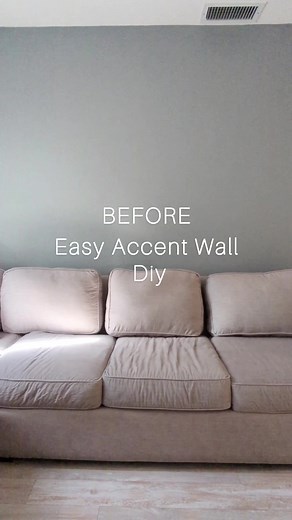 Easy Accent Wall DIY 🖤 Very affordable and easy wall transformation. Materials: MDF Bender Board @homedepot BEHR Cracked Pepper Paint @behr Brad Nails #fyp #fypシ #fypage #homedecor #Diy #walldiy #accentwall #easydiy #easydiyproject #easydiys #walldesign #mediaroommakeover #roommakeover
