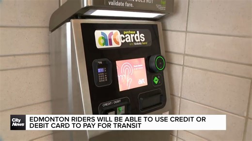 Edmonton transit riders will soon be able to use a credit or debit card for fare