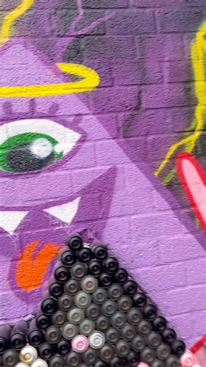 Pspsps pt. 3 😸👽 by CopyCat and Ox-Alien - Amsterdam, NL. #streetart #graffiti #mural #shorts