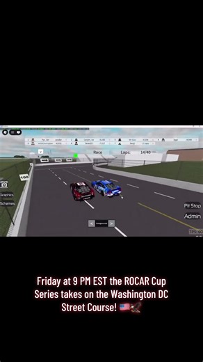 This Friday at 9 PM EST we take on the Washington street course! Tune in live to our YT channel or join our discord! https://discord.gg/DVKc3RfKKy #roracing #roblox #nascar #racing #stockcarracing
