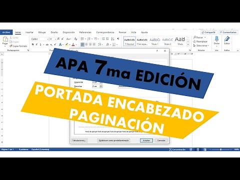 Portada - encabezado y paginación Normas APA 2020 séptima edición