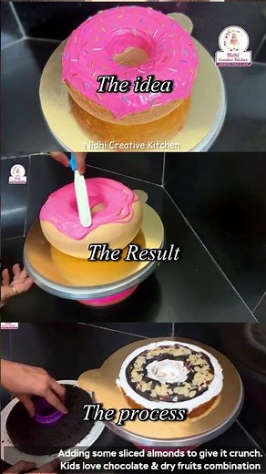 🍩 From Scratch to Stunning Donut Cake! | Complete Donut Making Process 🍩