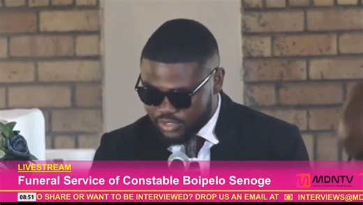 A close friend of Constable Boipelo Senoge pays a moving tribute at her funeral. | Mdntv