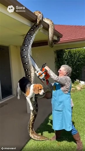 Dog Bitten by Python — Grandma Revenges On The Beast So Brave! #animals #wildlife