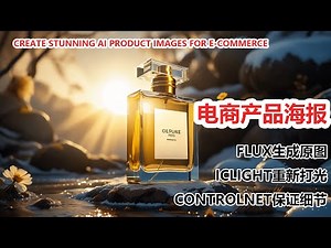 AI电商产品图制作教程！IC light模型+ControlNet，打造完美商业海报！|Create Stunning AI Product Images for E-commerce!