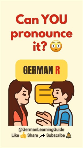 Can YOU pronounce the German R? 😳