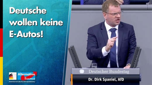 572K views · 14K reactions | +++Deutsche wollen keine E-Autos!+++ Dirk Spaniel, verkehrspolitischer Sprecher der AfD-Fraktion, zum Arbeitsplatzabbau in der Automobilindustrie: "Wir als AfD-Fraktion benennen das Versagen der Bundesregierung und zeigen, wie man es mit alternativen Kraftstoffen besser machen kann, ohne die Industrie und Millionen Arbeitsplätze vor die Wand zu fahren! Für die Altparteien wird es weiter ungemütlich bleiben." | AfD-Fraktion im Deutschen Bundestag | Facebook