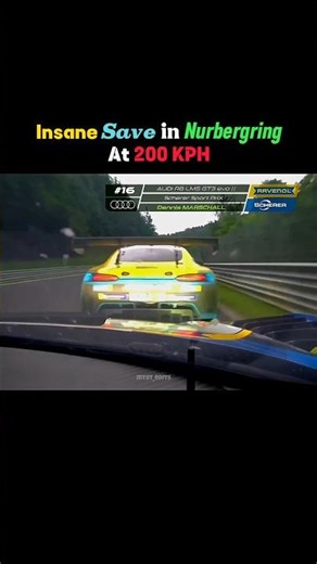Insane Save At 200 Kph 💀#automobile #caredit