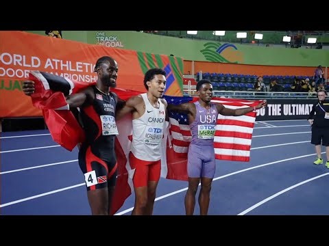 Christopher Morales won Gold Medal, McRae Silver & Jereem Richards Bronze at Indoor Championship