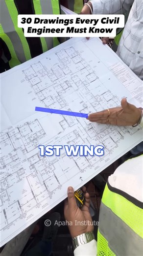 Apaha - Civil Engineering Training Institute | 🌈 30 Drawings Every Civil Engineer Must Know 1️⃣ Architectural Drawings – Plans, elevations, sections 2️⃣ Structural Drawings – Footing,... | Instagram