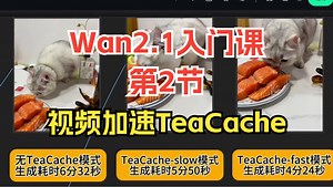 Wan2.1入门课第2节：TeaCache视频生成加速外挂