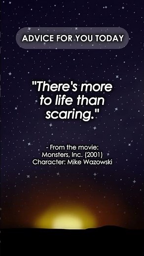 Mike Wazowski's Life Lesson | Monsters, Inc. #advice #adviceforyoutoday #shorts