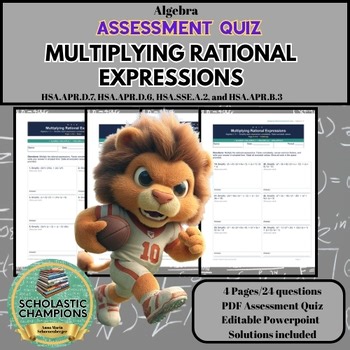 MULTIPLYING RATIONAL EXPRESSIONS - Algebra Quiz Test